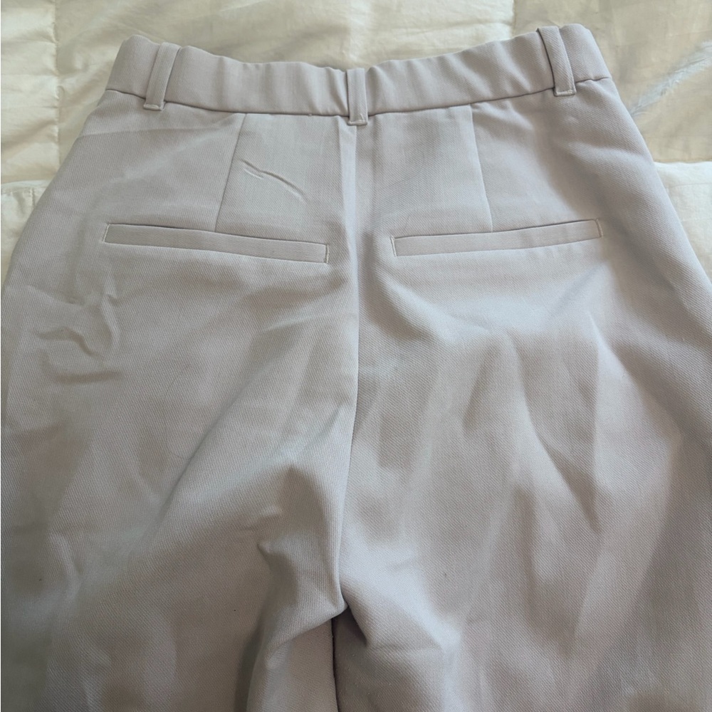 Abercrombie & Fitch Light Beige Wide Leg Trousers - Picture 4 of 6